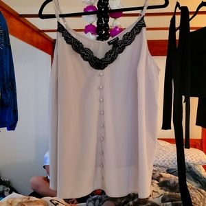 Torrid brown with lace detail tank top